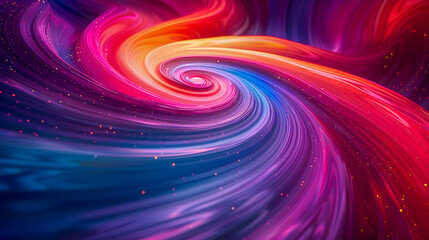 Poster - Vibrant swirl of colors ranging from warm oranges to cool blues.
