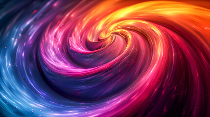 Poster - Vibrant swirl of colors ranging from warm oranges to cool blues.