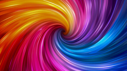 Poster - Vibrant swirl of colors ranging from warm oranges to cool blues.