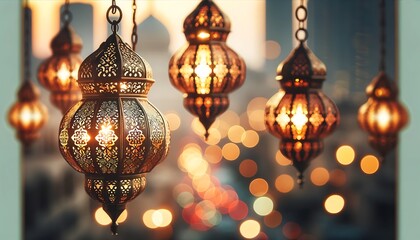 Wall Mural - Lantern Islamic Background