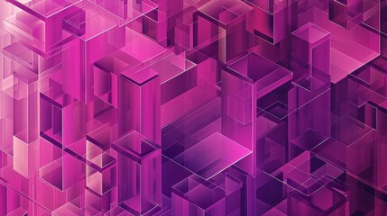 Aufkleber - Abstract pink and purple geometric shapes