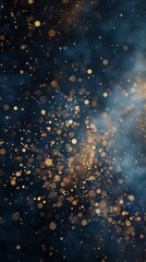 Poster - Abstract golden bokeh lights on dark background