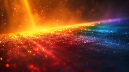 Aufkleber - Colorful light bokeh on a dark background