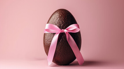 Wall Mural - A chocolate easter egg gift tied up with a ribbon