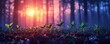© cac_tus - Sunrise in the forest with young saplings