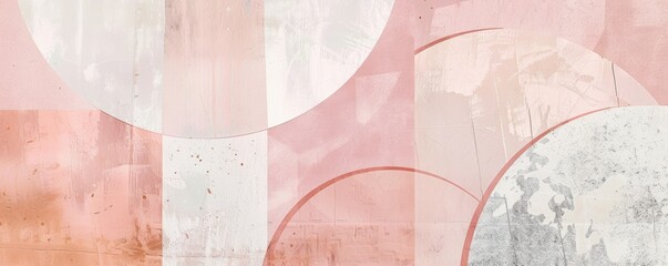 Aufkleber - Abstract pastel geometric background