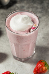 Canvas Print - Sweet Homemade Strawberry Milkshake