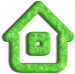 Wall Mural - Home Green Fluffy Icon