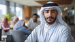 Confident Emirati Businessman in Kandura at Modern Office in Dubai