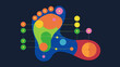  A detailed view of a reflexology chart with each point on the foot corresponding to different and systems in the body.