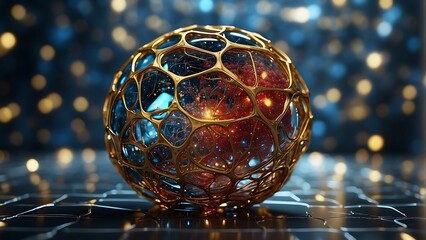 Data network concept on abstract background.