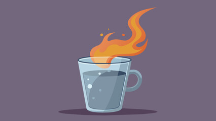 Wall Mural -  A glass cup filled with a smoky substance being heated with a flame before being quickly p on the skin creating a vacuum effect that pulls out