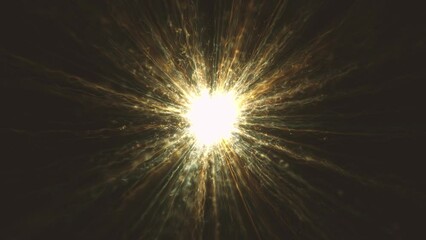 Poster - Abstract Slow Motion Shockwave Explosion Background/ Animation of an abstract schockwave explosion background in slow motion with fractal particles and distorted waves