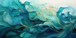 Abstract Blue and Gold Swirl Painting Generative AI