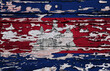Flag of Cambodia painted on a wooden board