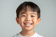 Asian little boy with decayed teeth with smiling