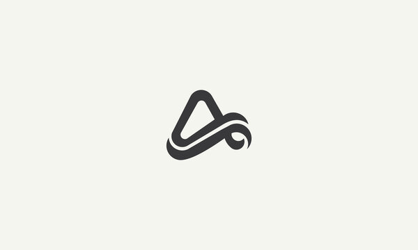 letter A monogram simple logo design vector illustration