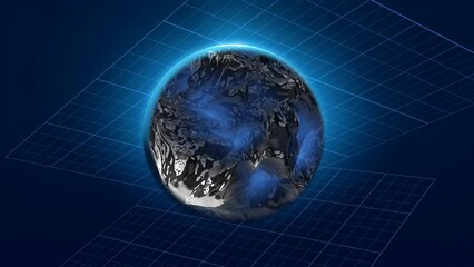 Wall Mural - blue moon, outer space fantasy and design element