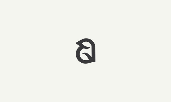 letter A monogram simple logo design vector illustration