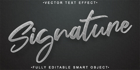 Poster - Chalk Signature Vector Fully Editable Smart Object Text Effect