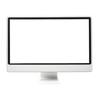 © S A H I N  - desktop pc vector mocup. monitor display with blank screen isolated on background
