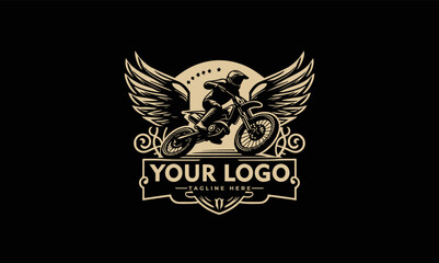 Wall Mural - vector detailed bike logo template outdoor sport vintage logo template