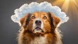 Generated image of dog angel with nimbus