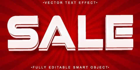 Poster - Red Sale Vector Fully Editable Smart Object Text Effect
