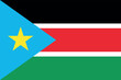 Flag of South Sudan. South Sudanese flag with star. State symbol of the Republic of South Sudan.