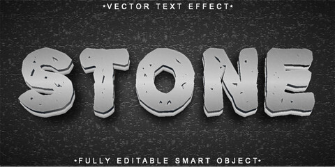 Poster - Stone Vector Fully Editable Smart Object Text Effect