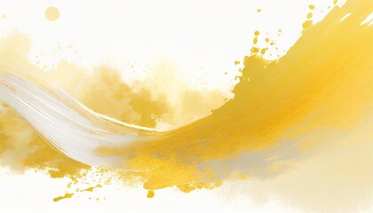 Canvas Print - yellow paint splash on white background