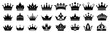 Crown icon set. Crown sign collection. Vector