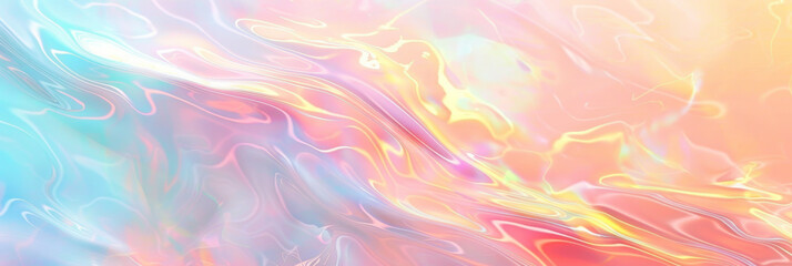  Vibrant Abstract Holographic Background with Colorful Waves