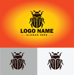 June bug bee logo icon vector for business brand app icon June bug Insect bee logo template