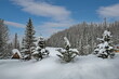 © Александр Катаржин - Russia. Kuznetsk Alatau. Winter view of the holiday village of Borisovka among the snow-covered impassable taiga on the banks of the Tom River.