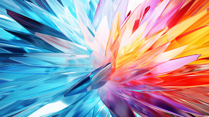 Leinwandbilder - Illustration of a multicolored abstract gradient for design,Generated by AI