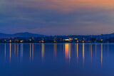 Fototapeta Do pokoju - Jezioro Żywieckie po zachodzie słońca