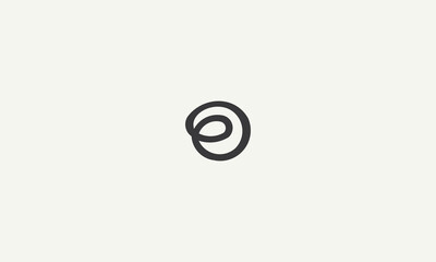 initial letter E monogram simple logo design vector illustration