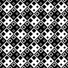 Poster - Abstract geometrical diagonal square pattern background design - black and white repeating vector illustration