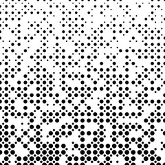 Poster - Repeating circle pattern background - abstract black and white vector graphic design