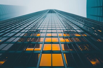 high-rise building closeup, skyscraper closeup, sky touching building closeup, building closeup, sky view of building closeup, building, multistory building closeup