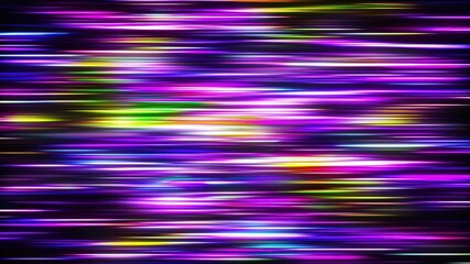 Poster - Bright small neon lines. Computer generated 3d render