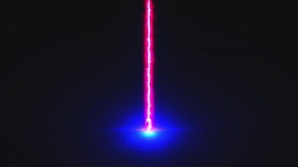 Poster - Bright laser beam. Computer generated 3d render