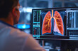 Lungs of patient are examined by a pulmonologist in radiology AI Generation
