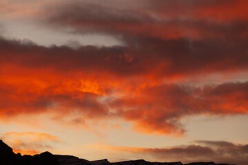 Wall Mural - Beautiful sunset sky. Summer vacation travel