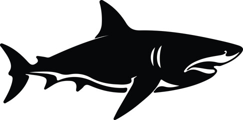 Sticker - bull shark silhouette