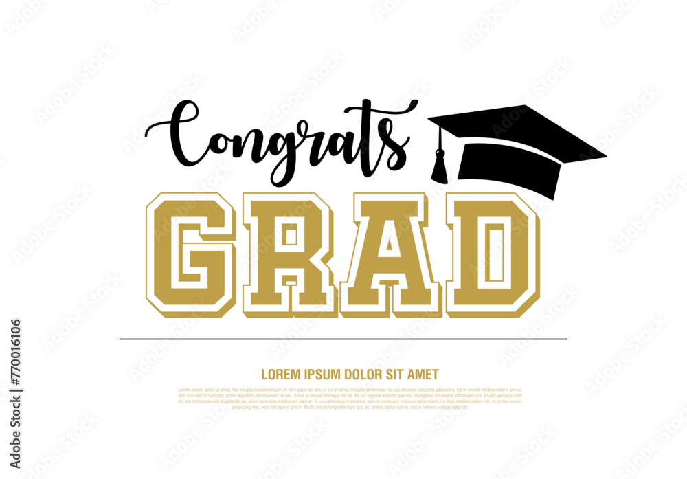 congratulations graduates vector graphic design Stock Vector | Adobe Stock