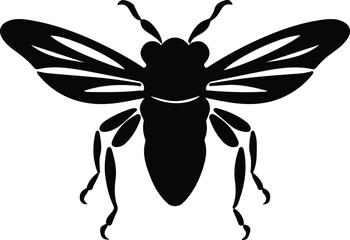 Sticker - cicada silhouette