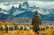 Indigenous Shepherd in the Andes