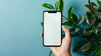 Wall Mural - A phone with a blank screen